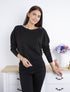 Pull doux à épaules zippées - noir - 4