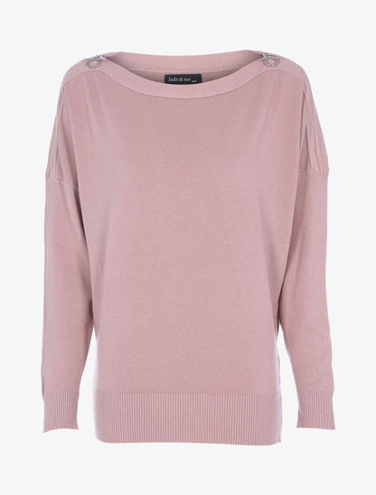 Pull doux à épaules zippées - rose - 3