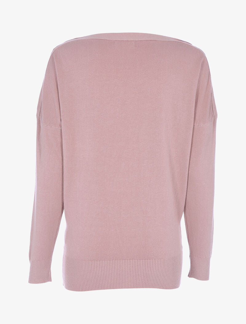 Pull doux à épaules zippées - rose - 2