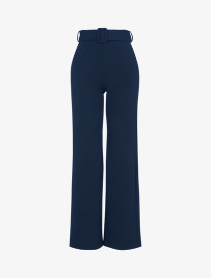 Pantalon ample uni - marine - 3