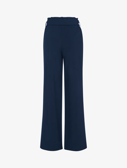 Pantalon ample à taille volantée - marine - 2