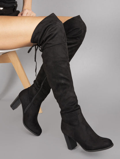 Cuissardes effet daim - noir - 6