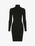 Robe-pull côtelée à col roulé - noir - 1