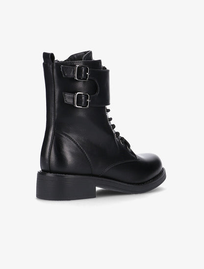 Boots en simili à large bride - noir - 4