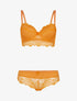 Ensemble bustier en dentelle - orange - 3
