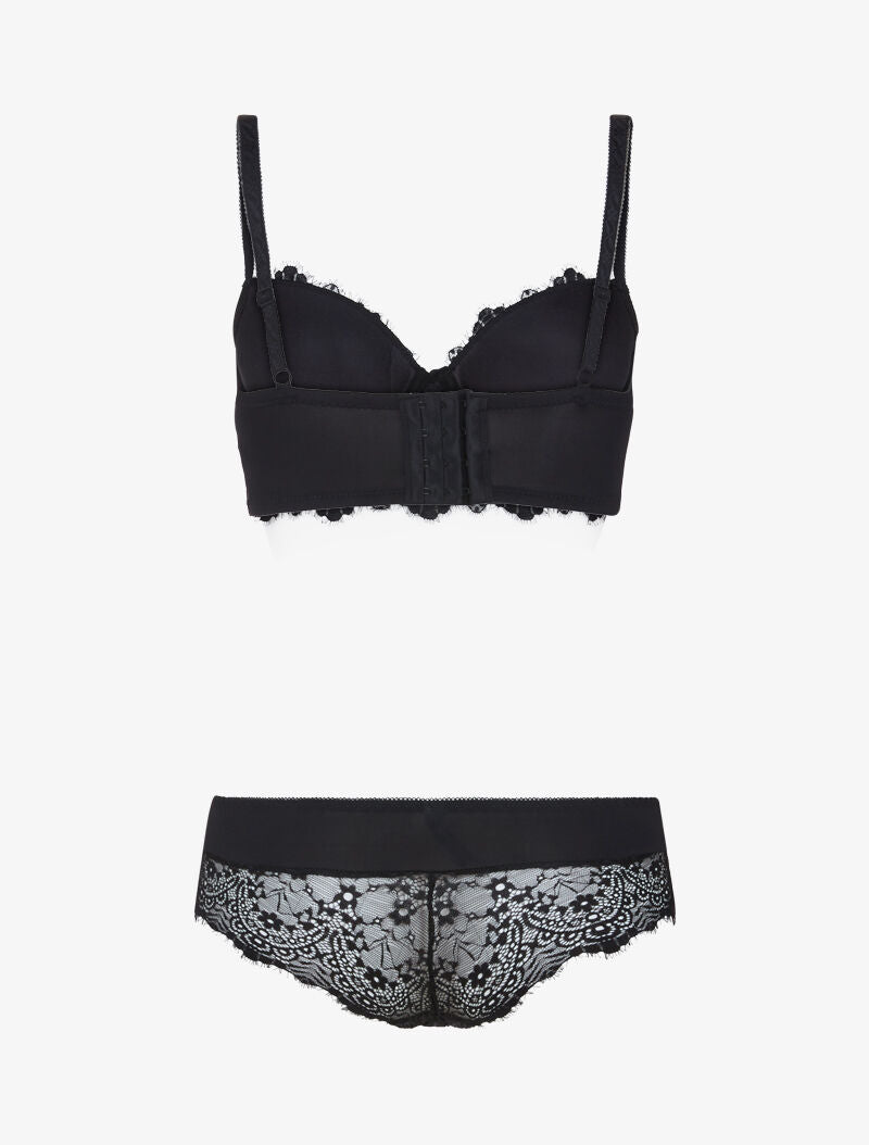 Ensemble bustier en dentelle - noir - 2