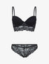Ensemble bustier bi matière - noir - 3