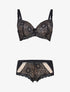 Ensemble à broderie style rosace - noir/nude - 3