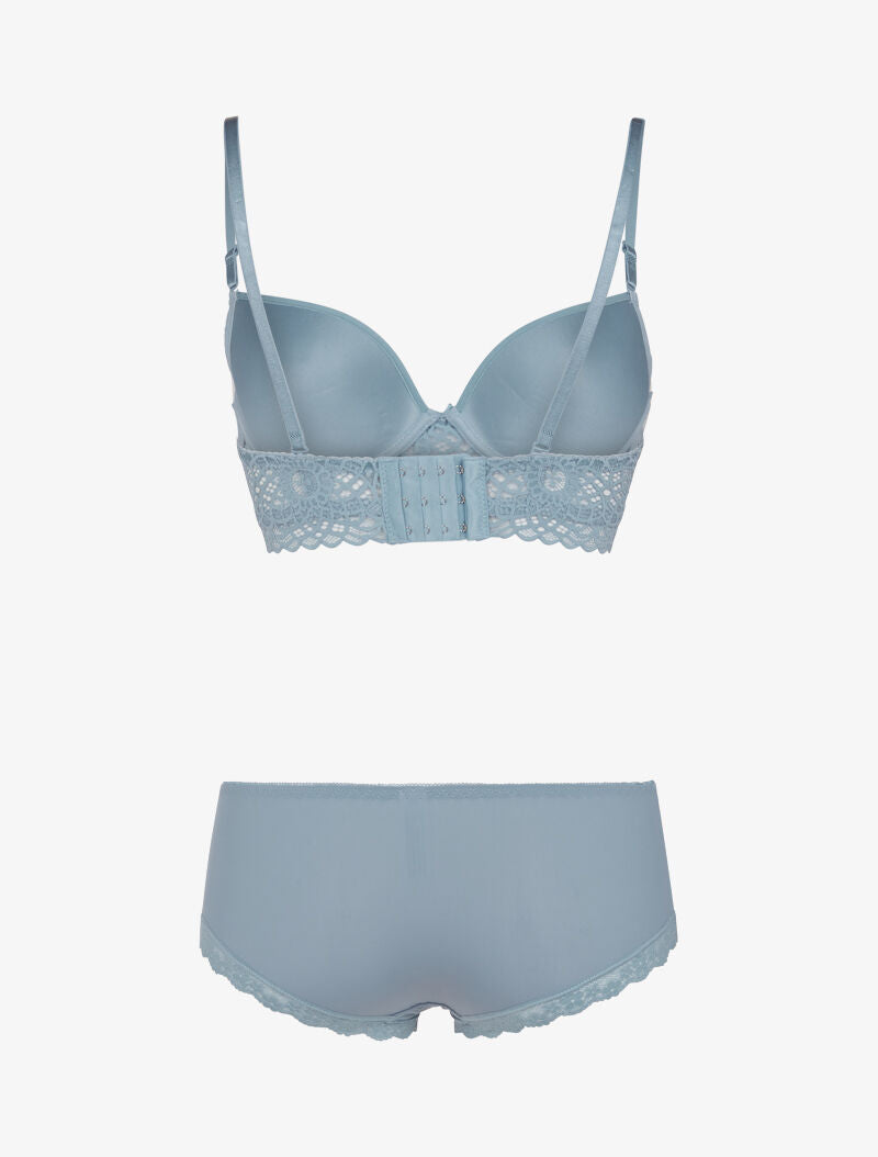 Ensemble à broderie et corsage - bleu ciel - 2