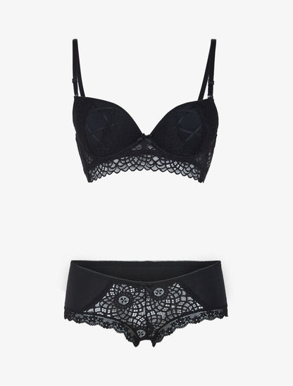 Ensemble à broderie et corsage - noir - 3