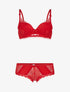 Ensemble à broderie fine - rouge - 1