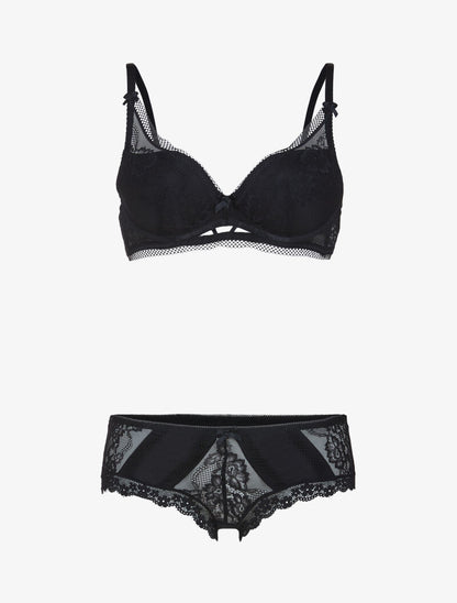 Ensemble à broderie fine - noir - 3
