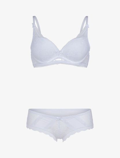 Ensemble à broderie fine - blanc - 3