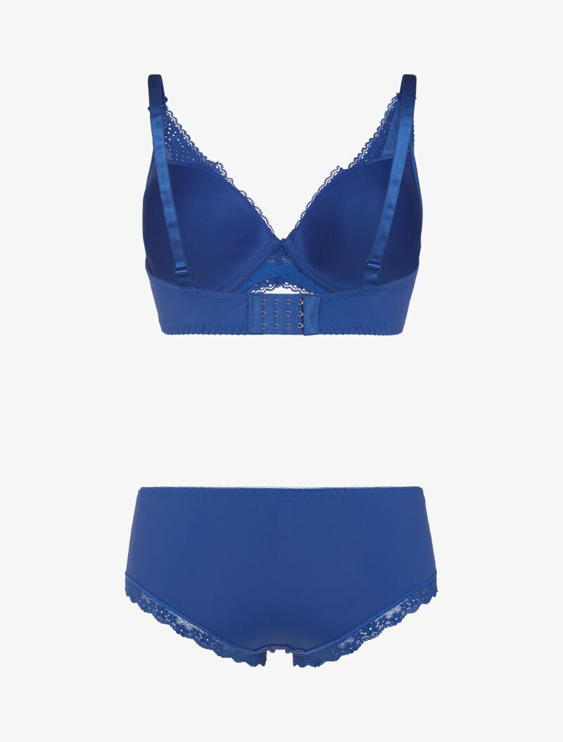 Ensemble à fleurs stylisées - bleu - 2