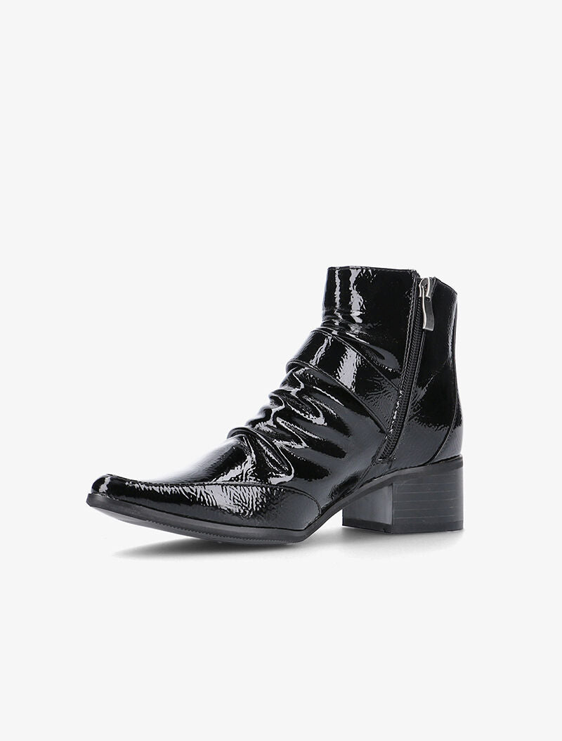 Bottines pointues plissées - noir - 4