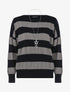 Pull à larges rayures en pilou - gris/noir - 3