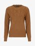 Pull à détails géométriques texturés - marron - 1