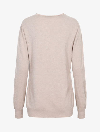 Pull long pailleté étoilé - beige - 2