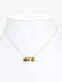 Collier à pendentif à plaque frangée - or - 2