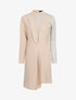 Robe asymétrique bi matière - beige - 3