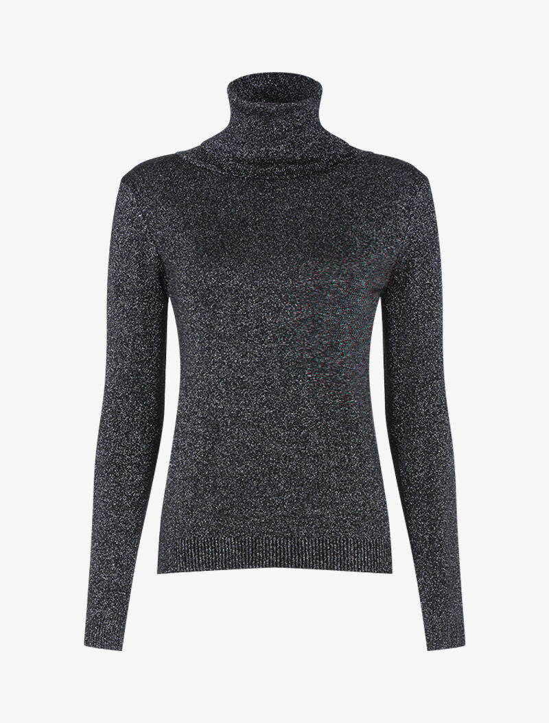 Pull fin pailleté - noir - 1