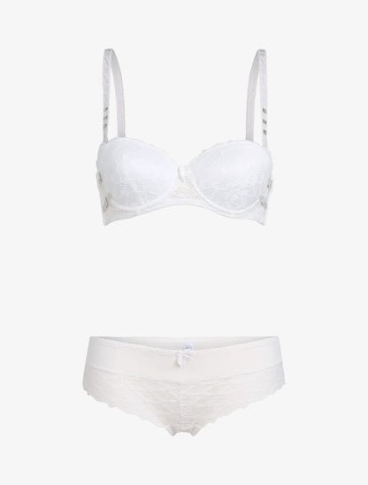 Ensemble à clous et sangles - blanc - 1