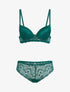 Ensemble à triangles en dentelle - vert sapin - 1