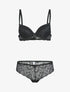 Ensemble à triangles en dentelle - noir - 1