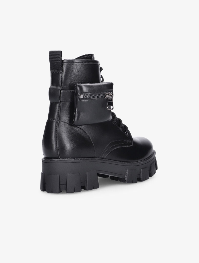 Boots à gros crans et pochette amovible - noir - 4