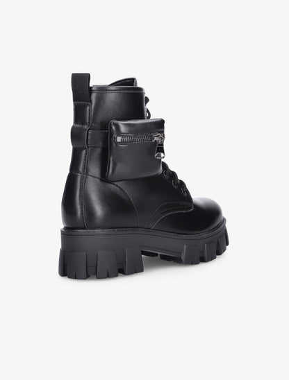 Boots à gros crans et pochette amovible - noir - 4