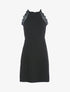 Robe à col américain et dentelle - noir - 3