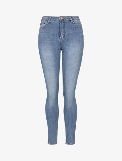 Jean basique taille haute - denim clair - 3
