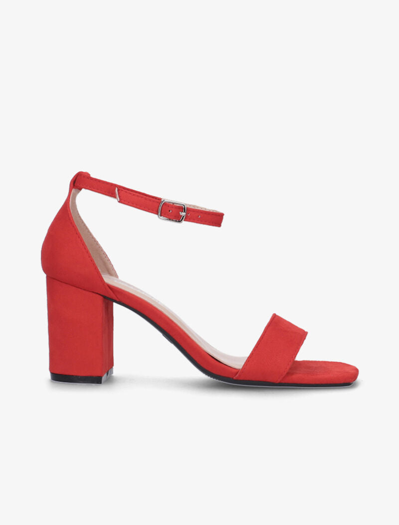Sandales à bouts carrés - rouge - 3
