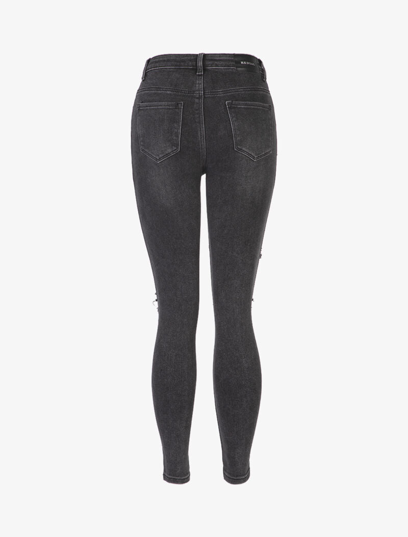 Jean skinny déchiré - anthracite - 4