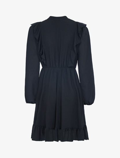 Robe volantée en voile - noir - 2