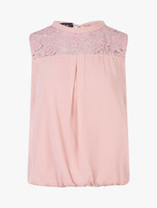 Top à décolleté dentelle - rose - 1