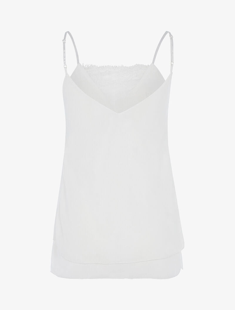 Débardeur en voiles superposés - blanc - 2