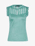 Top à décolleté dentelle - vert - 1