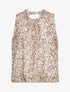 Top coupe boule à imprimé floral - beige - 1