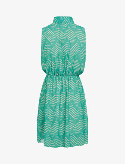 Robe à imprimé stylisé - turquoise - 2