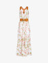 Robe à bretelles style sangles en simili - ecru - 1