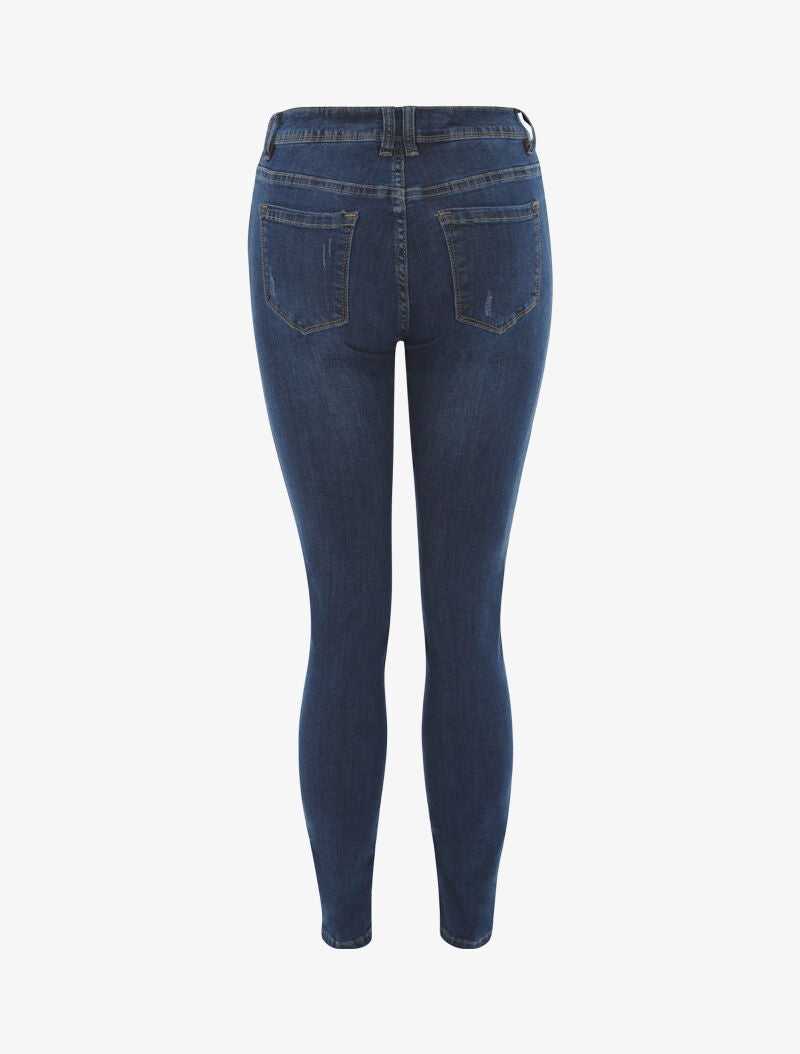 Jean à déchirures - bleu denim - 2