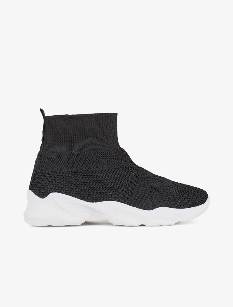 Sneakers hautes en tissu - noir - 5