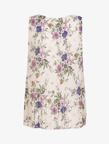 Top gaufré à imprimés - beige - 3