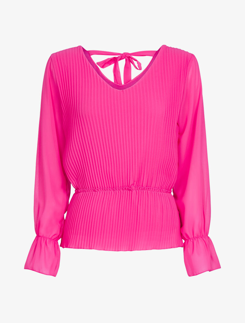 Top gaufré coupe boule - fushia - 3