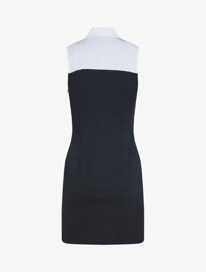 Robe à détail style chemise - noir - 3