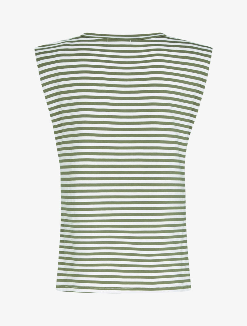 Top marinière à épaulettes - kaki - 2
