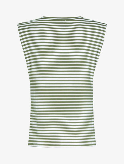 Top marinière à épaulettes - kaki - 2