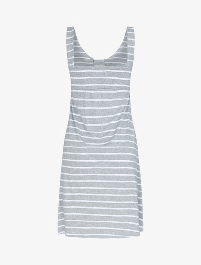 Robe trapèze style marinière - gris clair - 3
