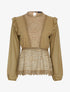Top boule en voile et crochet - camel - 3
